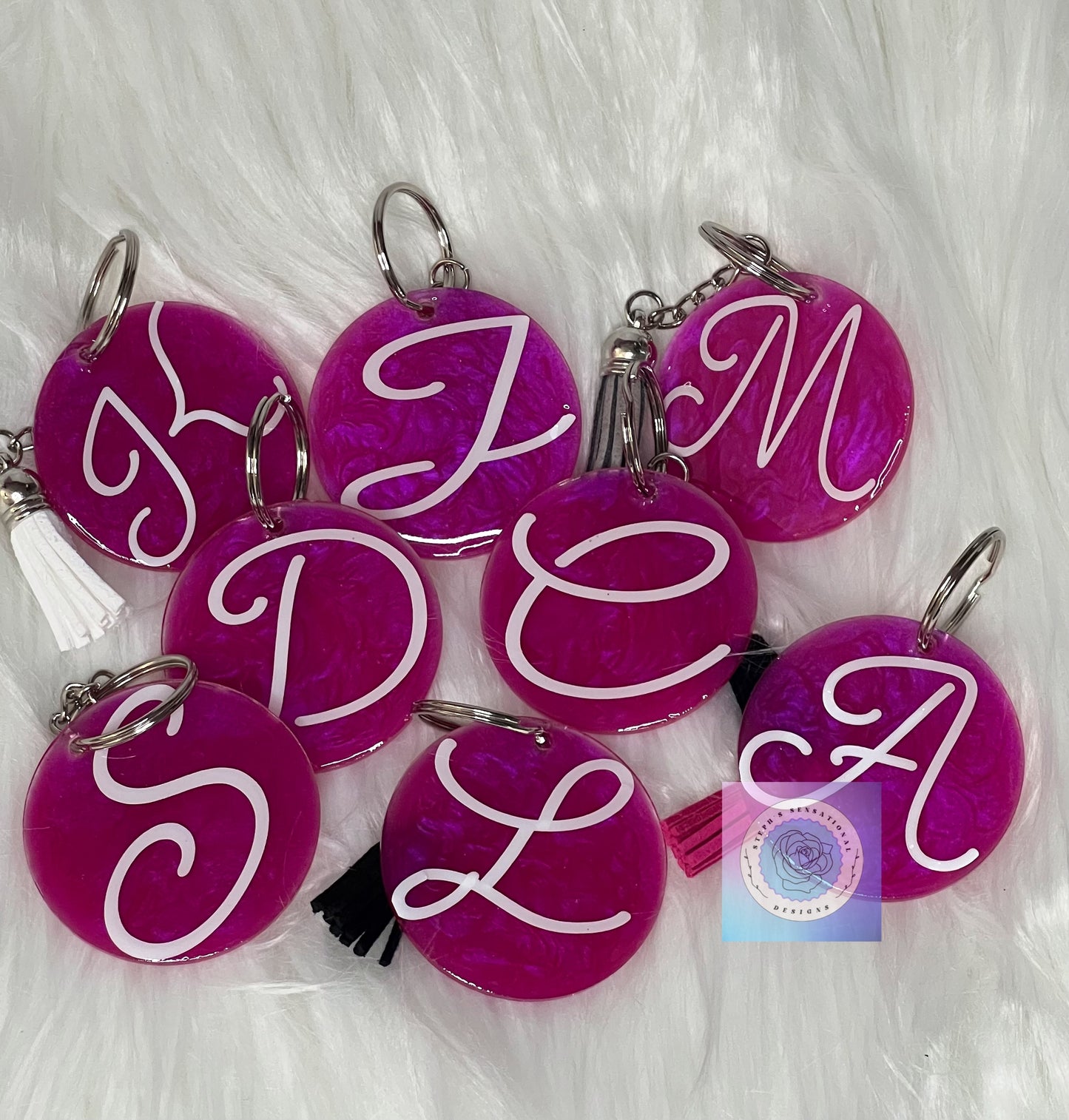 Initial Round Keychain “D”